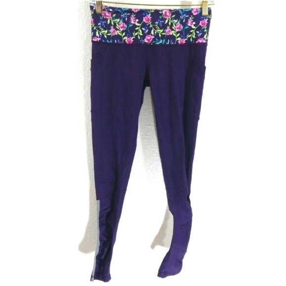 Ivivva Lululemon Floral Full Length Leggings - Picture 1 of 3